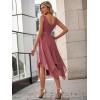 imageEverPretty Womens Sexy V Neck Empire Waist Sleeveless Lace Chiffon HiLo Cocktail Dress 00207PHCameo Brown