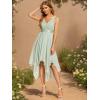 imageEverPretty Womens Sexy V Neck Empire Waist Sleeveless Lace Chiffon HiLo Cocktail Dress 00207PHMint Green