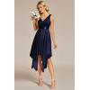 imageEverPretty Womens Sexy V Neck Empire Waist Sleeveless Lace Chiffon HiLo Cocktail Dress 00207PHNavy Blue
