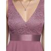 imageEverPretty Womens Sexy V Neck Empire Waist Sleeveless Lace Chiffon HiLo Cocktail Dress 00207PHOrchid