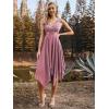 imageEverPretty Womens Sexy V Neck Empire Waist Sleeveless Lace Chiffon HiLo Cocktail Dress 00207PHOrchid