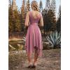 imageEverPretty Womens Sexy V Neck Empire Waist Sleeveless Lace Chiffon HiLo Cocktail Dress 00207PHOrchid