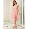 imageEverPretty Womens Sexy V Neck Empire Waist Sleeveless Lace Chiffon HiLo Cocktail Dress 00207PHPink