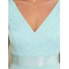 imageEverPretty Womens Sexy V Neck Empire Waist Sleeveless Lace Chiffon HiLo Cocktail Dress 00207PHSky Blue