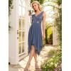 imageEverPretty Womens Sexy V Neck Empire Waist Sleeveless Lace Chiffon HiLo Cocktail Dress 00207PHStormy