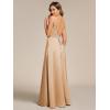 imageEverPretty Womens Sexy V Neck Satin Sleeveless MultiWay Backless ALine Convertible Bridesmaid Dress 02692Champagne