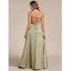 imageEverPretty Womens Sexy V Neck Satin Sleeveless MultiWay Backless ALine Convertible Bridesmaid Dress 02692Sage Green