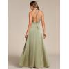 imageEverPretty Womens Sexy V Neck Satin Sleeveless MultiWay Backless ALine Convertible Bridesmaid Dress 02692Sage Green