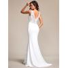 imageEverPretty Womens Simple Mermaid Wedding Dress for Bride FloorLength Sleeveless with Train 01943PHWhite