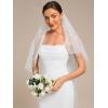 imageEverPretty Womens Spaghetti Strap Lace Trim Mermaid Sweep Train Wedding Dress 00154White