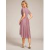 imageEverPretty Womens Summer Glitter Crew Neck HiLo High Waist Short Wedding Guest Dress 55159Orchid