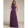 imageEverPretty Womens Summer Halter Sleeveless Pletaed Floor Length Glitter Formal Evening Gowns 41961Purple Wisteria