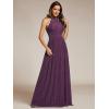 imageEverPretty Womens Summer Halter Sleeveless Pletaed Floor Length Glitter Formal Evening Gowns 41961Purple Wisteria