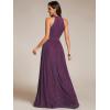 imageEverPretty Womens Summer Halter Sleeveless Pletaed Floor Length Glitter Formal Evening Gowns 41961Purple Wisteria