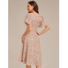 imageEverPretty Womens VNeck Short Sleeves Sequin HighLow Empire Waist Formal Wedding Guest Dresses 02401Champagne