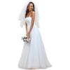 imageEverPretty Womens Lace Bridal Gown Strapless Tulle A Line FloorLength Wedding Dress for Bride 01775PHWhite