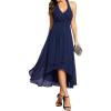 imageEverPretty Womens Sexy Halter HiLo Homecoming Dresses Chiffon A Line Wedding Guest DressNavy Blue