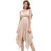 imageEverPretty Womens Sexy V Neck Empire Waist Sleeveless Lace Chiffon HiLo Cocktail Dress 00207PHBlush