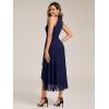 imageEverPretty Womens Elegant Halter ALine Pleated Chiffon HiLo Wedding Guest Dresses 31927Navy Blue