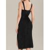 imageEverPretty Womens Glitter Strapless Sleeveless Knit Knee Length Slit Bodycon Cocktail Dress 02395Black