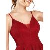 imageEverPretty Womens Summer V Neck Glitter A Line Sleeveless Mini Homecoming DressesRed