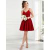 imageEverPretty Womens Summer V Neck Glitter A Line Sleeveless Mini Homecoming DressesRed