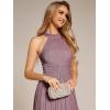 imageEverPretty Womens Sexy Halter Sleeveless Pletaed Floor Length Glitter Evening Formal Dress 41961Orchid