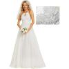 imageEverPretty Womens Formal Sexy Halter Sleeveless A Line Floor Length Wedding Dresses for Bride 02025PHIvory