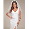 imageEverPretty Womens V Neck Sleeveless Bridal Wedding Dress with Slit Floor Length Mermaid Gown for Bride White 0121BWhite