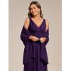 imageEverPretty Womens Chiffon Sheer Wrap Shawl for Evening Dresses Wedding Party 02333Dark Purple