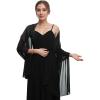 imageEverPretty Womens Chiffon Sheer Wrap Shawl for Evening Dresses Wedding Party 02333Black