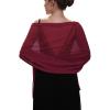 imageEverPretty Womens Chiffon Sheer Wrap Shawl for Evening Dresses Wedding Party 02333Burgundy