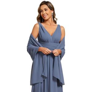 imageEverPretty Womens Chiffon Sheer Wrap Shawl for Evening Dresses Wedding Party 02333Dusty Blue