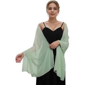 imageEverPretty Womens Chiffon Sheer Wrap Shawl for Evening Dresses Wedding Party 02333Mint Green