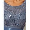 imageEverPretty Womens Elegant A Line Crew Neck Half Sleeve Sequin Evening Dress 00683Dusty Navy