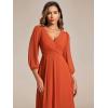 imageEverPretty Womens Elegant A Line Embroidery Short Sleeves Midi Sequin Formal Cocktail Wedding Guest Dress 02230Dark Purple