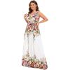 imageEverPretty Womens Bridesmaid Dress VNeck Sleeveless A Line Chiffon Floor Length Formal Dress 09016Printed2