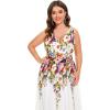 imageEverPretty Womens Bridesmaid Dress VNeck Sleeveless A Line Chiffon Floor Length Formal Dress 09016Printed2