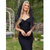 imageEverPretty Womens Off Shoulder Mermaid Wedding Dress Sweep Bridal Gown for Bride with Train 00247Black