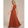 imageEverPretty Womens Fall Crew Neck Sleeveless Ruched A Line Hollow Out Sequin Maxi Formal Wedding Guest Dress 01955Burnt Orange