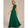 imageEverPretty Womens Fall Crew Neck Sleeveless Ruched A Line Hollow Out Sequin Maxi Formal Wedding Guest Dress 01955Deep Green