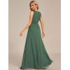 imageEverPretty Womens Fall Crew Neck Sleeveless Ruched A Line Hollow Out Sequin Maxi Formal Wedding Guest Dress 01955Eucalyptus Green