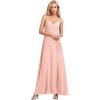 imageEverPretty Womens Sexy Side Slit V Neck Spaghetti Straps Chiffon A Line Bridesmaid Dress 0128BPHPink