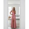 imageEverPretty Womens Deep VNeck Sleeveless Side Slit Floor Length Bridesmaid Wedding Guest Dress 0168BDusty Rose