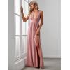 imageEverPretty Womens Deep VNeck Sleeveless Side Slit Floor Length Bridesmaid Wedding Guest Dress 0168BDusty Rose