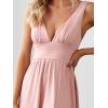 imageEverPretty Womens Deep VNeck Sleeveless Side Slit Floor Length Bridesmaid Wedding Guest Dress 0168BPink