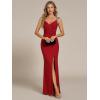 imageEverPretty Womens Glitter Evening Dresses Womens V Neck Stretchy High Slit Sequin Shoulder Strap Formal Gowns 01888Red