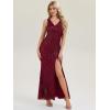 imageEverPretty Womens VNeck Sleeveless Sequin Floor Length Mermaid Formal Evening Dress 02583Burgundy