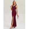 imageEverPretty Womens VNeck Sleeveless Sequin Floor Length Mermaid Formal Evening Dress 02583Burgundy