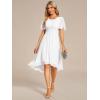imageEverPretty Womens Chiffon Crew Neck Empire Waist Short Sleeve Semi Formal Dresses Wedding Guest Dress 02053White